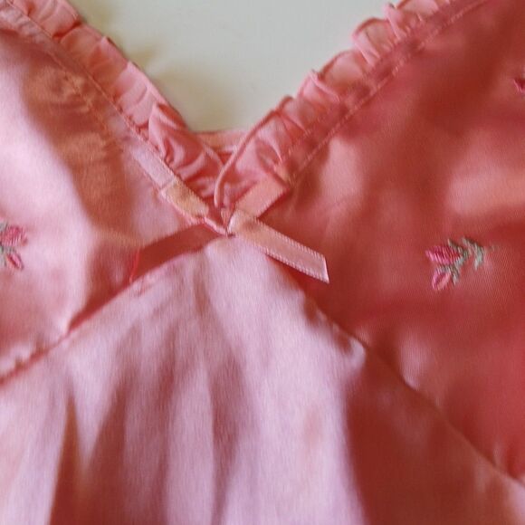 Lot Of 2 Silky Nightgown Intimate Sleepwear Lingerie-Pink & Turquoise Blue - Picture 7 of 16